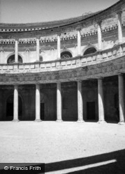 The Alhambra, Courtyard Of Charles V's Palace 1960, Granada