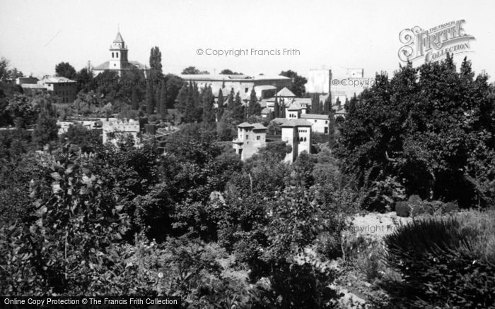 Photo of Granada, The Alhambra From Generalife Gardens 1960