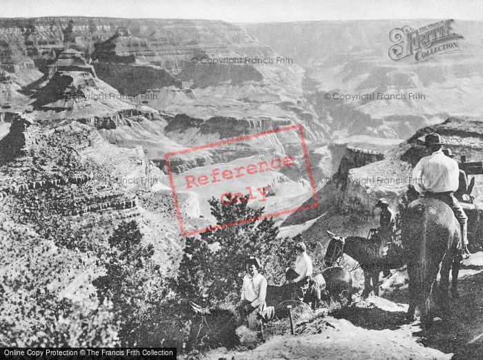 Photo of Grand Canyon, A Trail Party Descending c.1930