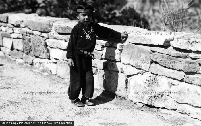 Photo of Grand Canyon, Native American Boy c.1935