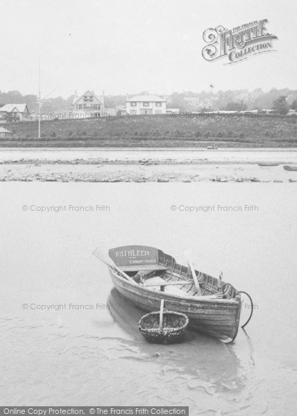 Photo of Grange Over Sands, Boat On The Beach 1912