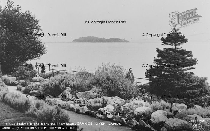 Photo of Grange Over Sands, Holme Island From The Promenade c.1955