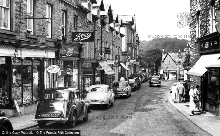 Photo of Grange-over-Sands, Main Street c1955