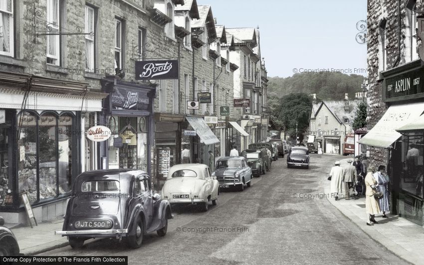 Grange-over-Sands, Main Street c1955