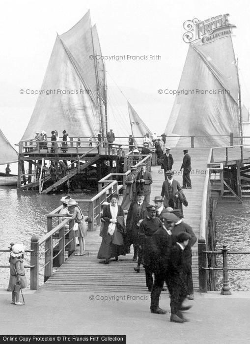 Photo of Grange Over Sands, Sailing Boats, The Pier 1914