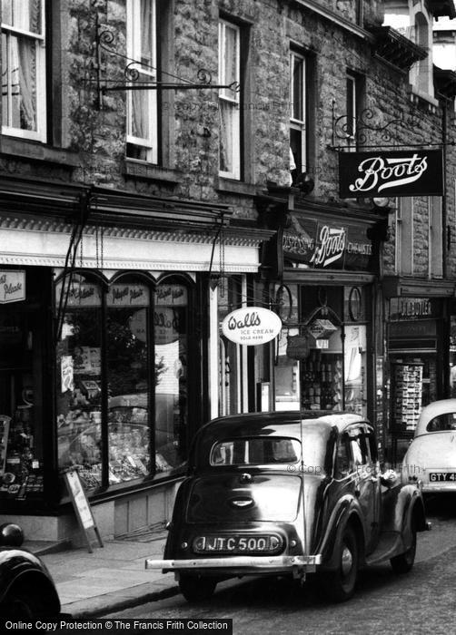 Photo of Grange Over Sands, Shops In Main Street c.1955
