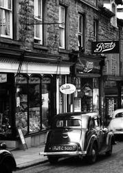 Grange-Over-Sands, Shops In Main Street c.1955, Grange-Over-Sands