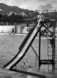 Grange-Over-Sands, Swimming Pool, Water Slide 1936, Grange-Over-Sands