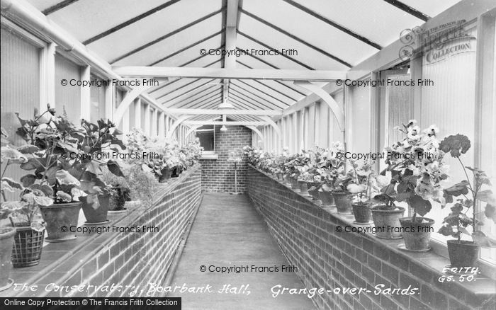 Photo of Grange Over Sands, The Conservatory, Boarbank Hall c.1955