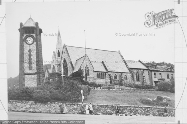 Photo of Grange Over Sands, The Parish Church And Clock Tower c.1955