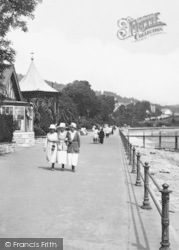 Grange-Over-Sands, Three Women Promenading 1918, Grange-Over-Sands