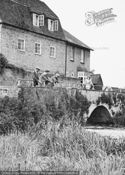 Photo of Grantchester, Fishing By The Mill c.1946