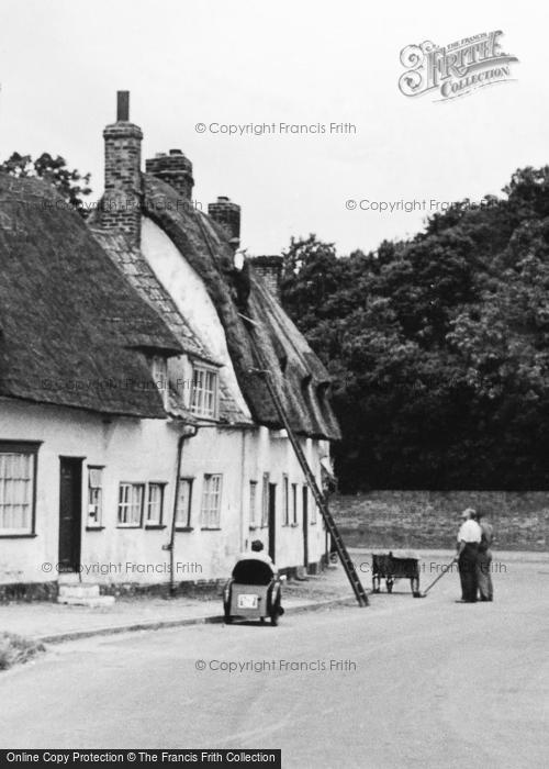 Photo of Grantchester, Thatching The Roof c.1946