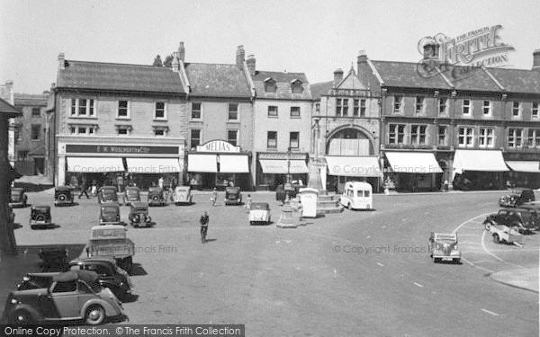 Photo of Grantham, Market Place c.1955