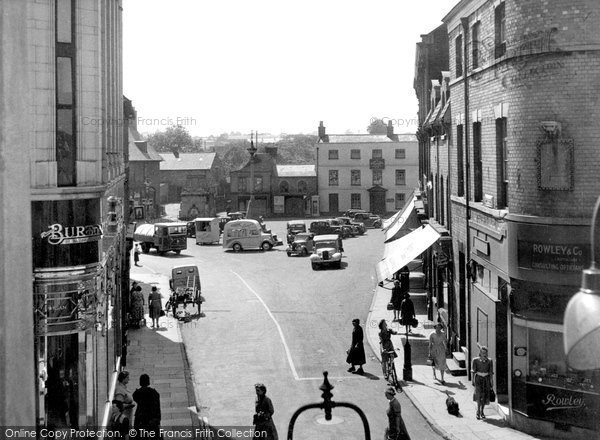 Photo of Grantham, Market Place c.1955