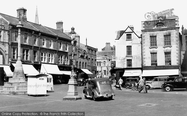 Photo of Grantham, Market Place c.1955