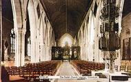Parish Church Interior c.1955, Grantham