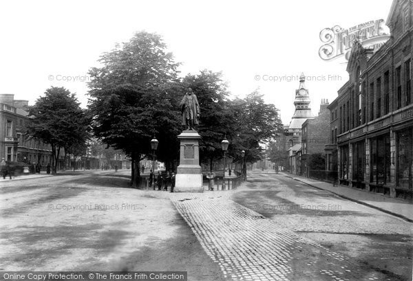 Photo of Grantham, St Peter's Hill And The Tollemache Statue 1893