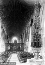 The Church, Interior 1904, Grantham