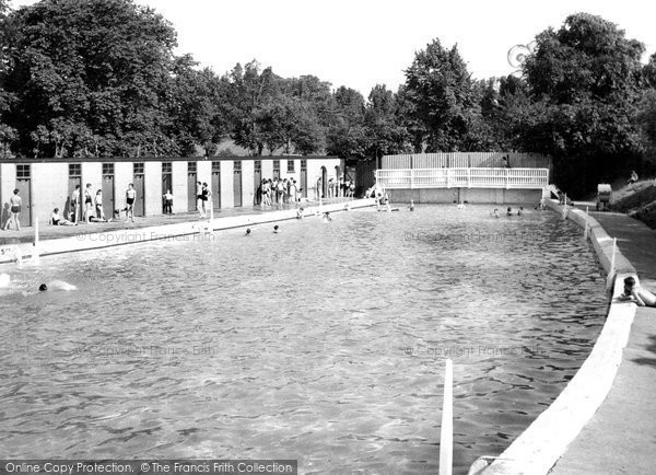 Photo of Grantham, The Swimming Pool c.1955