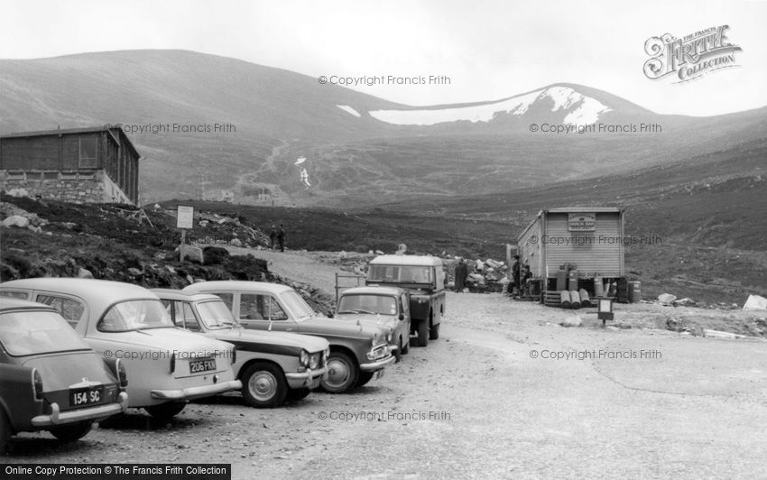 Grantown on Spey, Cairngorm Car Park and Chair Lift c1965