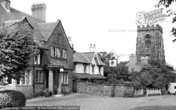 Photo of Grappenhall, Church Street And St Wilfrid's Church c.1955