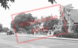 Methodist Church And Knutsford Road c.1955, Grappenhall