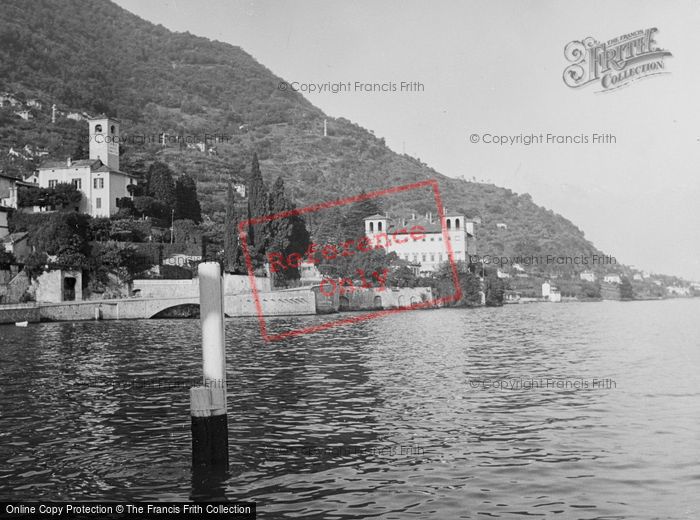 Photo of Gravedona, Palazzo Gallio From Lake Como c.1938