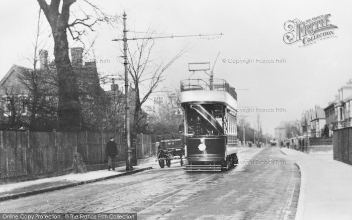 Photo of Gravesend, Pelham Road, A Tram c.1900