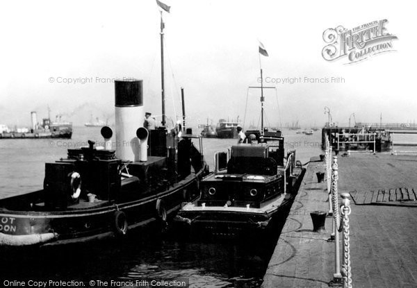 Photo of Gravesend, Riverside View From Royal Terrace Pier c.1955