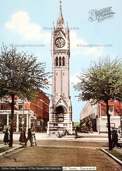 Photo of Gravesend, The Clock Tower c.1955