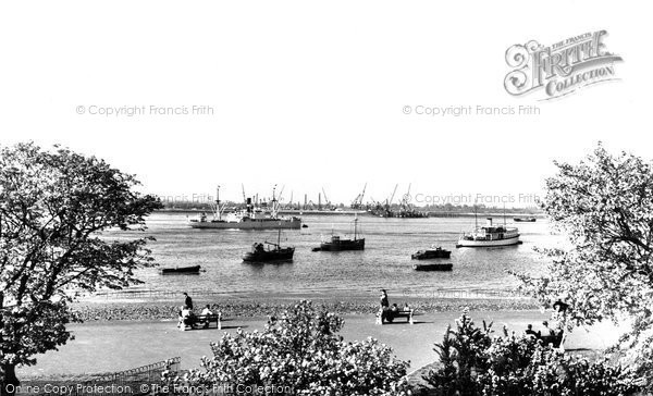 Photo of Gravesend, The Thames From The Fort Gardens c.1955