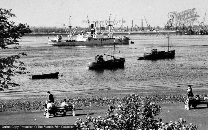 Photo of Gravesend, The Thames From The Fort Gardens c.1955