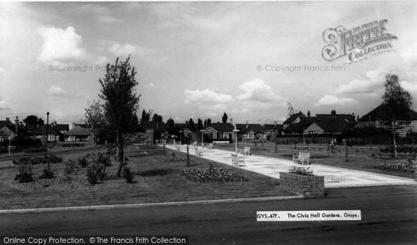 Photo of Grays, The Civic Hall Gardens c.1963