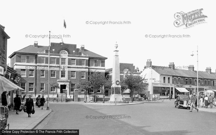 Photo of Grays, The War Memorial And Police Station c.1945
