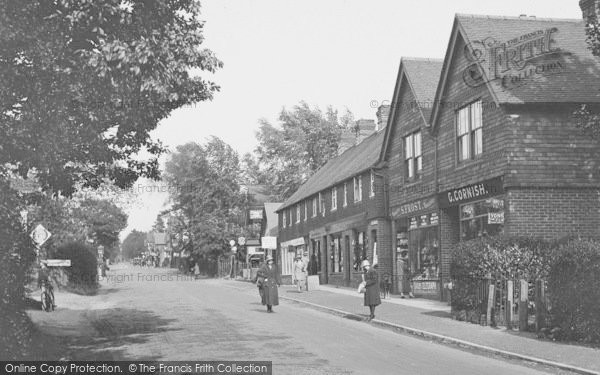 Photo of Grayshott, Pedestrians By The Shops 1925