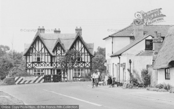 Photo of Great Abington, Cyclists At Post Office Corner c.1955