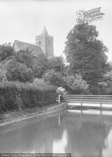 Photo of Great Amwell, St John's Church From The Canal 1929