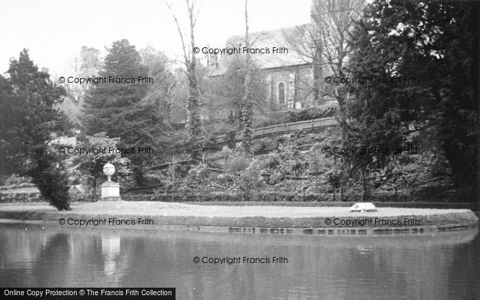Photo of Great Amwell, St John's Church From The New River c.1950