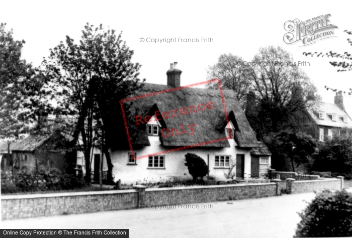 Photo of Great Barford, Thatched Cottages c.1955