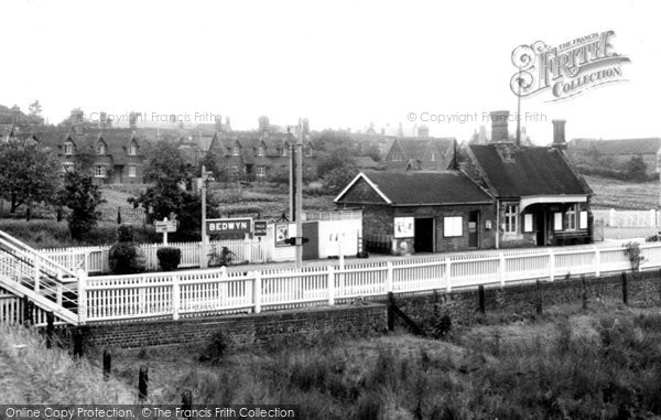 Photo of Great Bedwyn, The Station And Railway Terrace c.1955