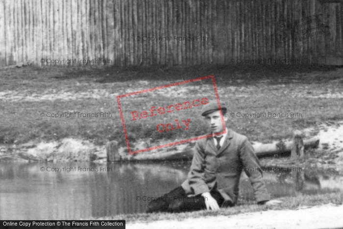 Photo of Great Bentley, A Young Man By  The Pond 1902