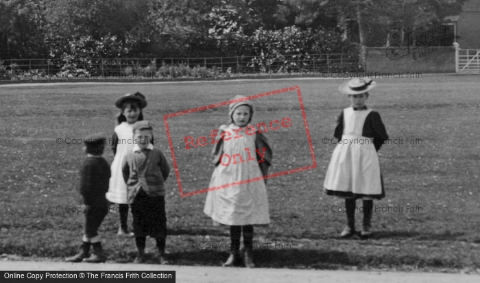 Photo of Great Bentley, Children At The Green 1895
