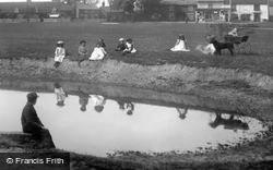 Children By The Pond, The Green 1902, Great Bentley
