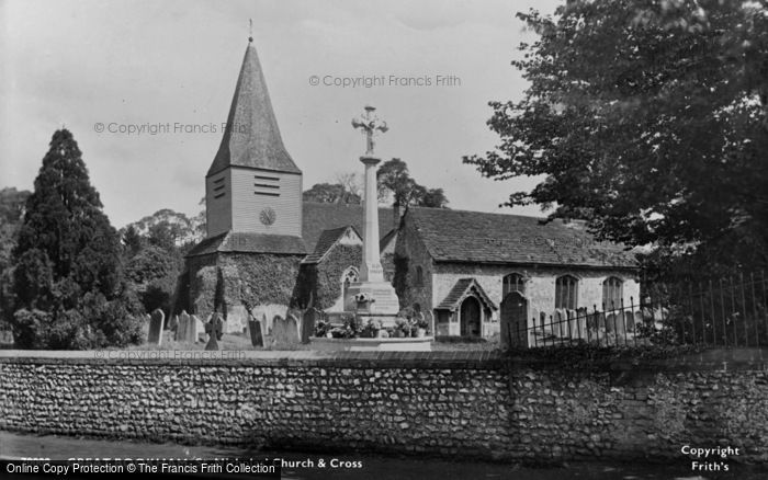 Photo of Great Bookham, St Nicolas Church And Cross 1921