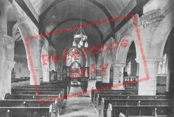 St Nicolas' Church Interior 1921, Great Bookham