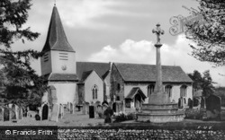The Memorial And Church c.1955, Great Bookham