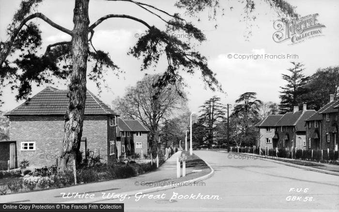Photo of Great Bookham, White Way c.1955