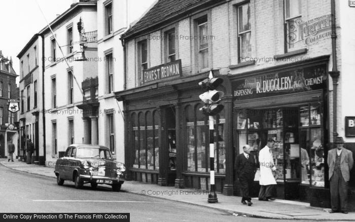 Photo of Great Driffield, Shops In Market Place c.1960