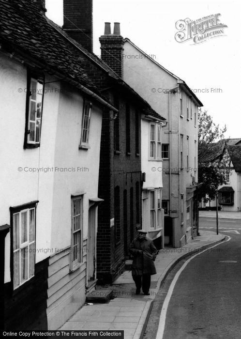 Photo of Great Dunmow, A Pedestrian In New Street c.1965